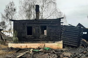 При пожаре в частном доме пострадала женщина