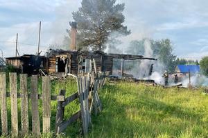 Сегодня ночью в п. Северка Горноуральского городского округа произошел пожар