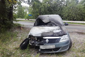 Еще один автомобиль сгорел 18 июля