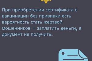 изготовление и продажа поддельных сертификатов о вакцинации против COVID-19, которое предусматривает уголовную ответственность